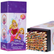 Matite Colorate Disney per Bambini, Set da 72 Matite Colorate in Vari Colori - Regali per Bambini (Principessa Viola)
