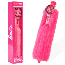 Barbie Retractable Ballpoint Pen Black Ink, Novelty Plush Pen Office Stationery Supplies, Xmas Birthday Gifts for Her