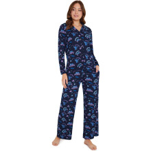 Disney Stitch 2 Pc Pajamas Set for Women, Teens, Soft Top, PJ Pants with Pockets, Lounge Set Sleepwear, for Women (XL, Blue Stitch)