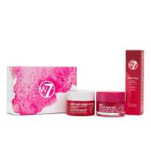 W7 Sweet Dreams Trio de Soins des Lèvres - 3 Pièces - Masque de Nuit, Baume & Gommage - Cerise