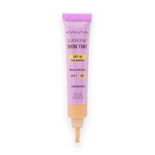 Revolution Superdewy SPF 30 Skin Tint, Tinted Mineral Face Foundation, Buildable Coverage for Facial Glow, 12% Zinc Oxide, Vegan & Cruelty-Free, Fair