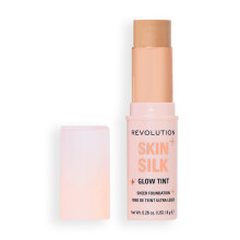 Revolution Skin Silk Glow Tint Sheer Foundation Stick, Lichtgewicht Bouwbare Dekking, Vegan