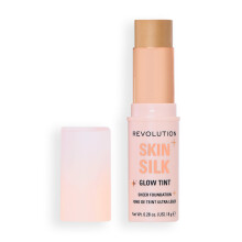 Revolution Skin Silk Glow Tint Stick, Sheer-Light Foundation, Vegan & Cruelty-Free, Medium Tan Warm