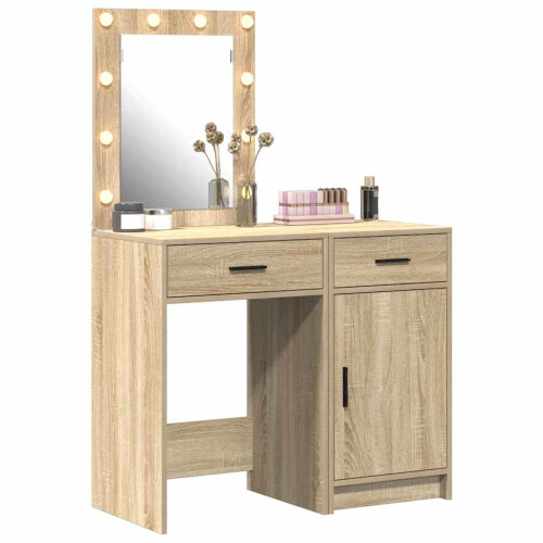 VidaXL vidaXL Dressing Table 2 pcs Brown 50 x 41 x 135 cm Engineered wood 2