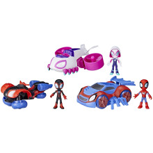 Spidey en zijn geweldige vrienden Team Spidey Change N Go Riders Playset, 3 Speelgoedauto's
