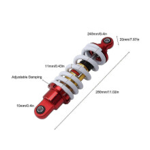Shock Absorber 240mm 12mm Spring Adjustable Damping Suspension Shock Absorber for Motorcycle Off Road Scooter ATV