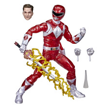 Power Rangers Lightning Collection Mighty Morphin Metallic Red Ranger 6-Inch Premium Collectible Action Figure Toy with Accessories
