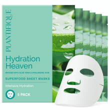 PLANTIFIQUE Ansiktsmask Hydration Heaven 5-pack - Aloe Vera & Hyaluronsyra - Fuktgivande & Fräschande