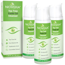 NOVEHA Gel Limpiador de Párpados con Árbol de Té - para Blefaritis, MGD y Ojos Secos