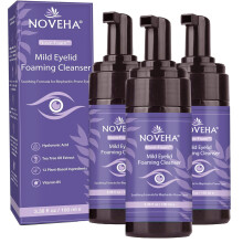 NOVEHA Nettoyant Moussant Paupières Lavande et Huile d'Arbre à Thé | Savon Hydratant Hypoallergénique