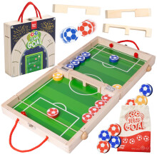 Nene Toys Sling Goal, Juego de Puck de Madera para Niños y Adultos - Juego Familiar Rápido - Juego de Viaje