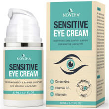 NOVEHA Crème Hydratante Contour des Yeux Peau Sensible (30 ml), Hydratant Paupières Sèches, Vegan