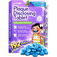 JJ Care Disclosing Tablets för Barn - 192 Stycken, Individuellt Förpackade Placktabletter