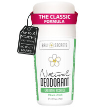 Bali Secrets The Classic Natural Deodorant for Women & Men, No Synthetic Aluminium, Up to 48h Odor Protection, Baking Soda Free, Non Toxic & Clean Ing