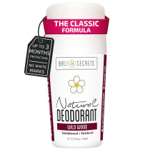 Bali Secrets The Classic Natural Deodorant for Women & Men, No Synthetic Aluminium, Up to 48h Odor Protection, Baking Soda Free, Non Toxic & Clean Ing
