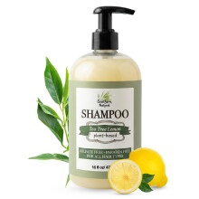 Southern Natural Tea Tree Lemon Shampoo, 16 fl oz, Vrij van Sulfaten, Vegan, Voor Droge Hoofdhuid