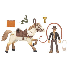 Indiana Jones Worlds of Adventure with Horse Action Figure Set, 2.5-inch, Action Figures for Kids Ages 4 and Up