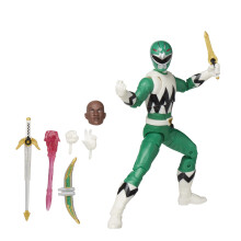 Power Rangers Lightning Collection Lost Galaxy 15 cm Green Ranger Premium Figure Collectable and Accessories, Multi