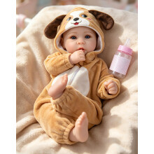Aori Baby Dolls Realistiska, 17-tums Lifelike Baby Doll Set med Matkit Inkluderat