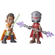 Star Wars: Young Jedi Adventures Pop-Up Lightsaber Duel, Kai Brightstar & Taborr Figuren, 4-Inch Speelgoed