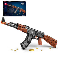 Reobrix Bouwblok Geweer Speelgoedset voor Volwassenen, 1238Pcs 1:1 AK-47 Modelset