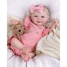 Aori Lifelike Reborn Baby Dolls - Realistisk Nyfödd Babyflicka med Handgjorda Detaljer, Kläder för Barn 3+
