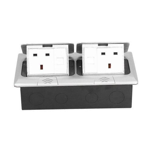 Double UK Standard Desktop Outlet for Office - Bounce Slowly Floor Socket 2