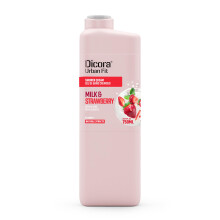 Dicora Urban Fit Voedende Douchegel - Body Wash voor Mannen en Vrouwen - Langdurige Fruity Geur - Glutenvrij - Melk en Aardbei - 25.4 oz