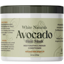 White Naturals Avocado Haarmasker Met Biotine Voor Groei En Volume, Diepe Conditioner Voor Gezond Haar