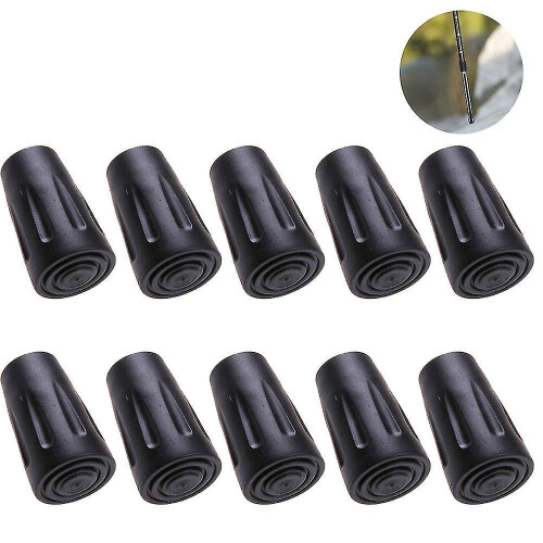 10 Pack/5 Pair Walking Pole Rubber Tips, Trekking Pole Tip Protectors, Replacement Rubber Alpenstock 1