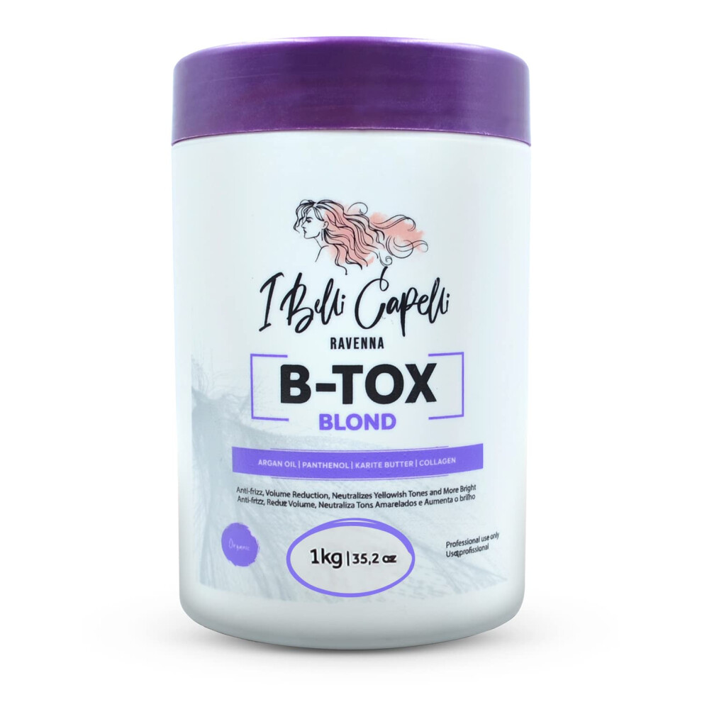 I Belli Capelli Ravenna Hair Botox Treatment For Blond Hair- Botox Capilar Para El Cabello, Formaldehyde-Free- Cirugia Capilar Para El Cabello- Effect