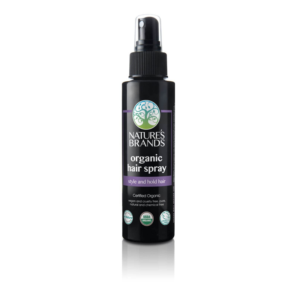 Nature's Brands Organic Hair Spray By Herbal Choice Mari (4 Fl Oz Bottle) - No Toxic Synthetic Chemicals