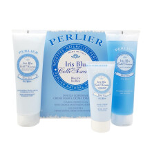 Perlier - Set Regalo Blue Iris Corpo, Gel Doccia 8.4 oz + Crema Corpo 8.4 oz + Crema Mani 3.3 oz
