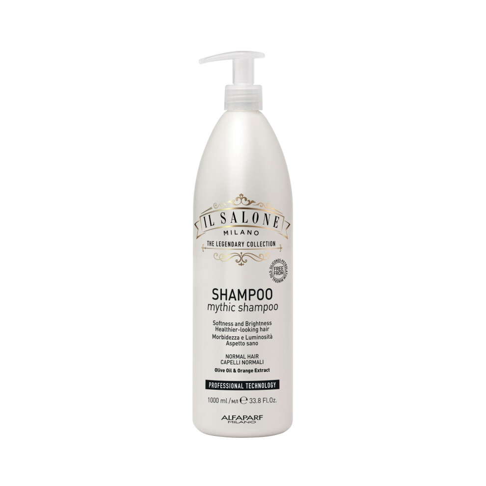 Il Salone Milano Professional Mythic Shampoo - Moisturizing Shampoo For Normal Hair - Gently Cleanses While Adding Shine, Softness, And Hydration - Sa