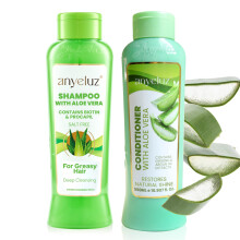 ANYELUZ Set de Champú y Acondicionador de Aloe Vera, con Biotina, Fortalece y Nutre tu Cabello