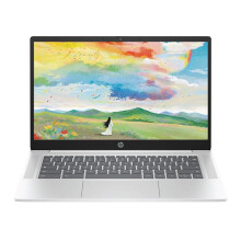 HP Chromebook 14" HD Laptop, Intel N200 Processor, 4GB LPDDR5 RAM, 128GB UFS, Chrome OS, Glacier Silver, Intel UHD Graphics, Bundle with TWE Mouse Pad