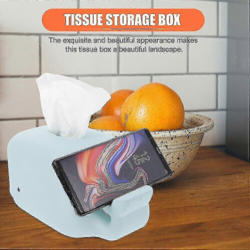 Tissue Holder, Tissue Box, Desktop Tissue Box (Blue) 1