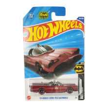 Hot Wheels - TV Series Batmobile - Batman 3/5 - HYY05 - Short Card - Classic - DC Licence - Wine Red - Mattel 2025 - 1:64