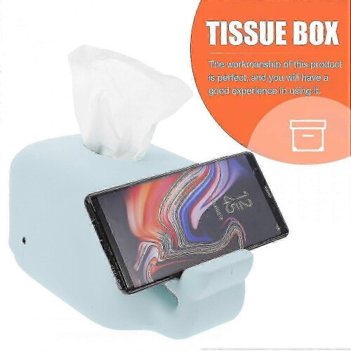 Tissue Holder, Tissue Box, Desktop Tissue Box (Blue) 2