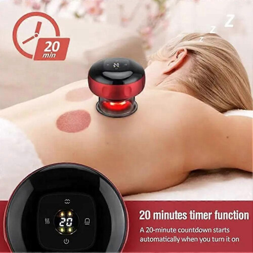 (Black) Intelligent Negative Pressure Cupping - Electric Heating Massage Therapy 2