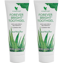 Forever Living - Bright Toothgel, Fluoridevrij Aloe Vera Gel met Bijenpropolis, Munt-Spearmint Smaak, 130 ml, 2 Pack