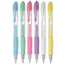 Pilot Pen G2 07 Assorted Colour Pack Fine Retractable Gel Ink Pen Rollerball Pen 0.7mm Nib Tip 0.39mm Line Width Refillable BL-G2-7 (1 Pastel - 6 Pens