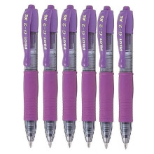 Pilot G2 Pixie Purple/Violet Pilot G2 Pixie Rollerball Pen 0.7mm Nib Tip 0.39mm Line Width Mini Gel Ink Retractable 207 (Pack of 6)
