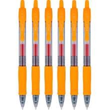 PILOT G2 Premium Refillable & Retractable Rolling Ball Gel Pens, 0.7mm Fine Point, Orange, 6-Pack