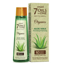 Emami 7-i-1 Hårolja | med Aloe Vera | Hydrerande & Närande Olja | Förbättrar Hårhälsa | Minskar Kluvna Toppar | 6.76 F
