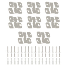 16Pcs Boucle de Suspension en Acier Inoxydable, Supports de Montage Cachés Z Clip pour Affichage d'Art