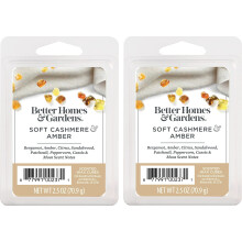 Better Homes and Gardens Geurige Wasblokjes 2,5oz 2-Pack (Zachte Cashmere Amber)