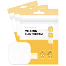 DERMAL Vitamin Toner Pad - Koreansk Toner Pad för Hudens Glöd & Vitalitet med Vitamin C - Vegan