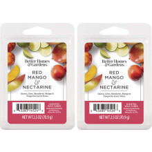 Better Homes and Gardens Geurige Wax Cubes 2.5oz 2-Pack (Rode Mango en Nectarine)