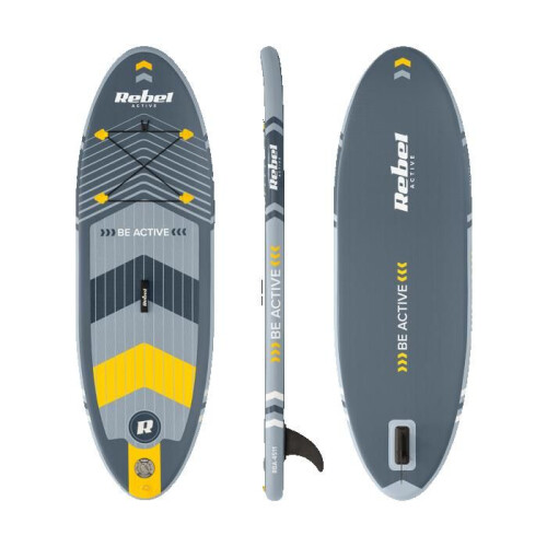 REBEL ACTIVE SMALL INFLATABLE SUP BOARD GRAY RBA-4511 1